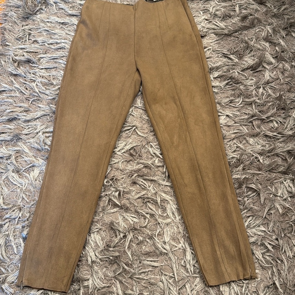 NWT Zara Tan Suede Pants